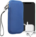 kwmobile Universal Phone Pouch Size M - 5.5" - Neoprene Smartphone Pouch with Zip - Water-Repellent Mobile Phone Case - Sleeve in Baltic Blue by kwmobile