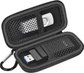 USB Flash Drive Case for SanDisk for Samsung, for SD/SDXC/SDHC Memory Cards | for Buffalo External 1.0TB Portable SSD, Mini Electronic Accessories Organizer, Office/Travel Use, Thumb Drive Bag Only by Casmilee