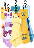 SEIBER Microfiber Glasses Cleaning Cloth with Pouch,Cute Pattern 6 Pack | Eye Glass Clothes for Eyeglass,Camera Lens,Phone & Screen,with Keychain,Portable for travel, home office and car by SEIBER