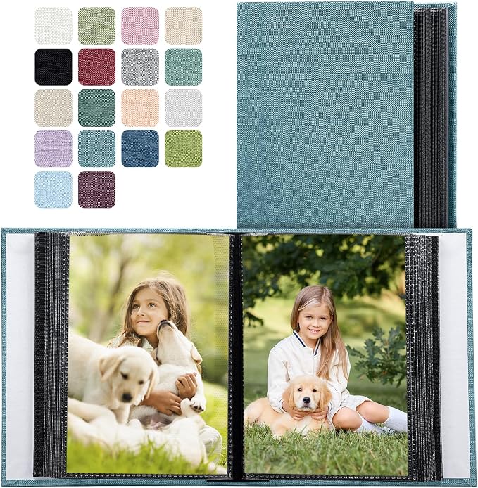 Photo Album 4x6 100 Pockets for Wedding Gifts,Linen Hardcover Picture Albums for Family Anniversary Baby Vacation Pictures - Image 2