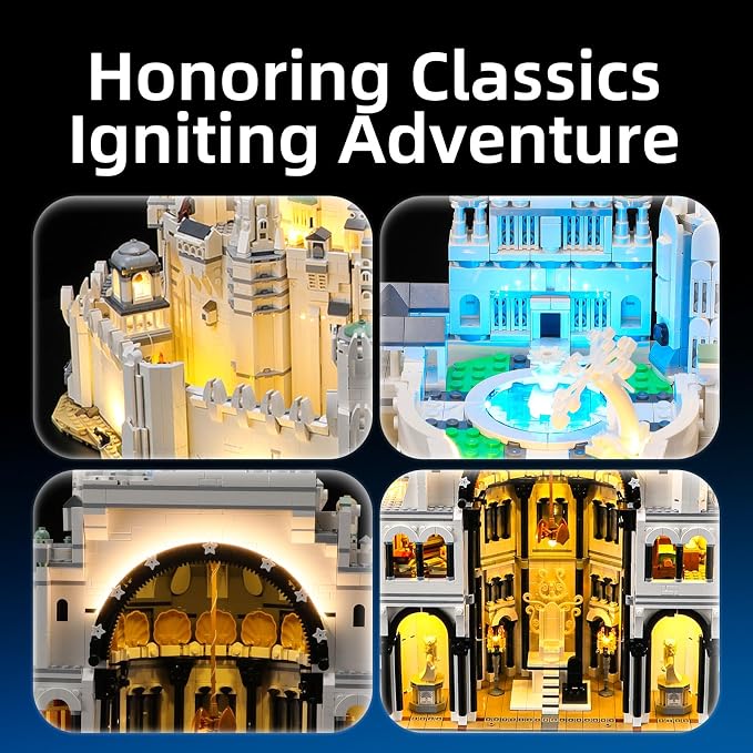 YEABRICKS LED Light for Lego 11377 Icons The Lord of the Rings: Minas Tirith Building Blocks Model -Gift for Collectors & Hobbyists(Building Set NOT Included) - Image 2