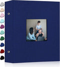 Ejblfe Photo Album 4x6,Linen Cover Slide-in Photo Album Book Can Holds 600 4x6 Photos with 60 Black Sheets for Family,Wedding,Baby and Holiday Pictures (Dark blue) by EJBLFEPremiumPhotoAlbums