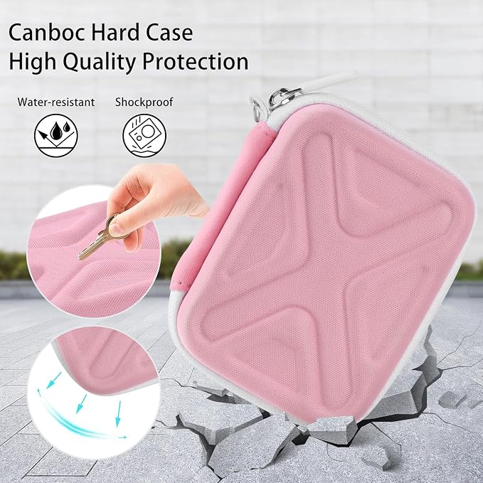 Digital Camera Case for AbergBest 21 Mega Pixels 2.7" LCD Rechargeable HD/Kodak Pixpro/Canon PowerShot ELPH 180/190/Sony DSCW800/DSCW830 Cameras, Travel Carrying Protective Case for Camera- Pink - Image 5
