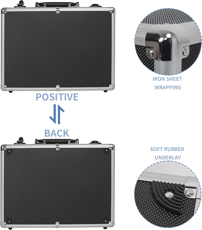 17 Inch Hard Shell Carrying Case | Ideal for Wireless Mic System Storage & Camera Gear Transportation with Customizable Pre-Diced DIY Foam - Image 5