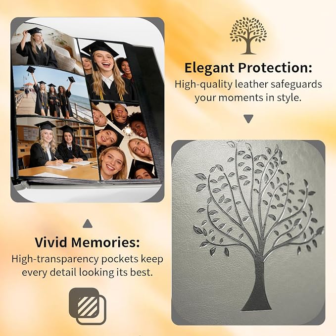 Photo Album 4x6 600 Pockets Photos, Large Capacity Leather Cover Photo Book | Slip-In Horizontal & Vertical Pockets Acid-Free Waterproof Picture Albums Great for Family Baby Wedding Holiday & Anniversary - Image 4