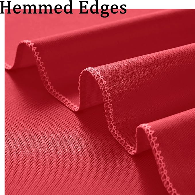 30ftx10ft Wrinkle Free Red Backdrop Curtains for Parties, 6 Panels 5x10ft Silky Polyester Photo Backdrop Drapes for Wedding Birthday Christmas Party Photography Background - Image 4