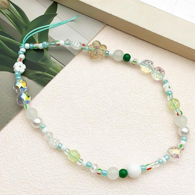 Beaded Camera Wrist Strap Cute Digital Camera Charm Lanyard Phone Chain Keychain Beaded Phone Lanyard Bag Charm - Image 5