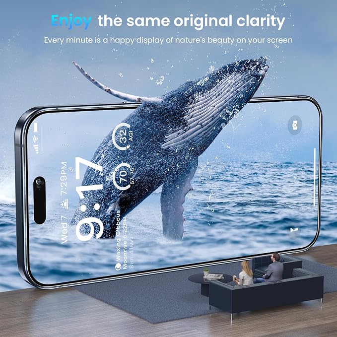 Fotbor [3+3 Pack for iPhone 15 Pro Max Screen Protector with Camera Lens Protector, Tempered Glass Shatterproof Easy Installation Frame, HD Clear Full Coverage iPhone 15 Pro Max Accessories 6.7 Inch - Image 2