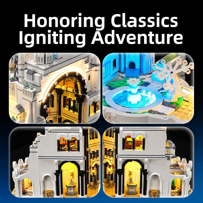 YEABRICKS LED Light for Lego 11377 Icons The Lord of the Rings: Minas Tirith Remote Control Version Building Blocks Model -Gift for Collectors & Hobbyists(Building Set NOT Included) - Image 2