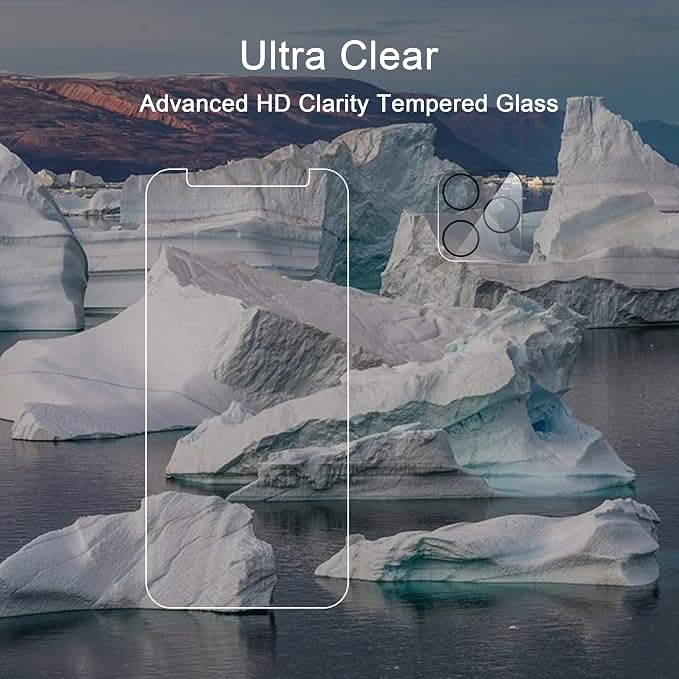Ailun Screen Protector+Camera Lens Protector for iPhone 11 Pro, 2+2 Pack | 5.8 inch, Tempered Glass Film, HD - Image 4