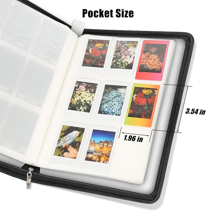 Veicevol 540-Pocket Album for Instax Mini & Polaroid 2x3 inch Photos, White | Large Capacity, Designed for Fujifilm Instax Mini and Polaroid 2x3 Photos, To Store Pictures Or Trading Collection Cards - Image 6