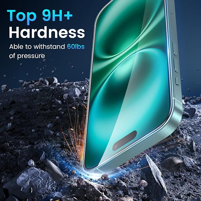 Fotbor for 3Pack iPhone 16 Plus Screen Protector with 3Pack Camera Lens Protector, 9H+ Tempered Glass Easy Installation Kit, Case Friendly iPhone 16 Plus - Image 2