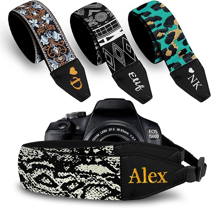 Art Tribute Custom Camera Strap Faux Sneakskin - Add Your Text and We Make It Especially For You Get Your Own Personalized Gift Camera Strap, No Shipping Cost! by ArtTribute
