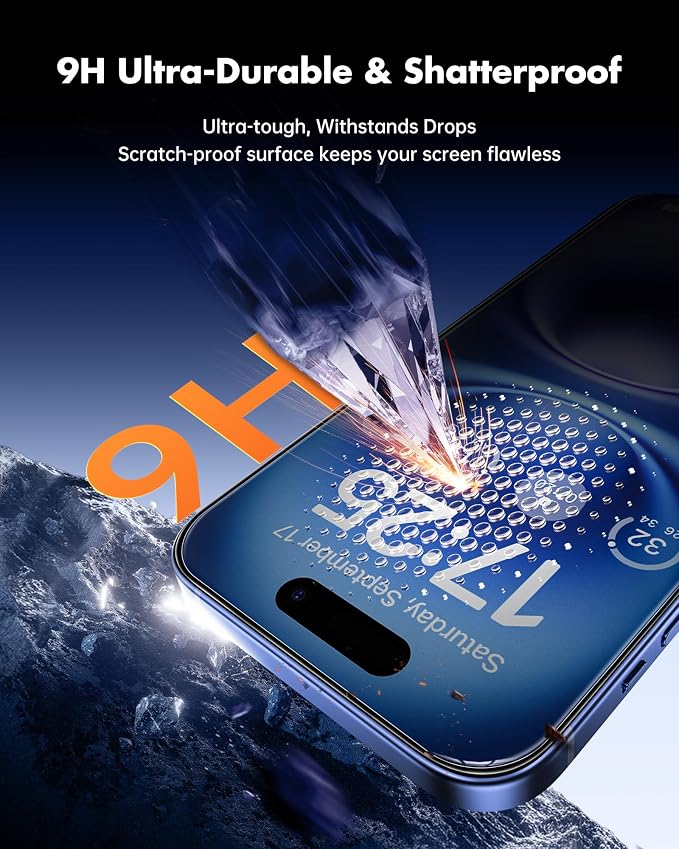 UNBREAKcable Privacy Screen Protector for iPhone 16, 2-Pack | True 28° Anti-Spy, Shatterproof Tempered Glass, 9H Hardness, Easy Install, Bubble-Free, Anti-Scratch, Case Friendly - Image 4