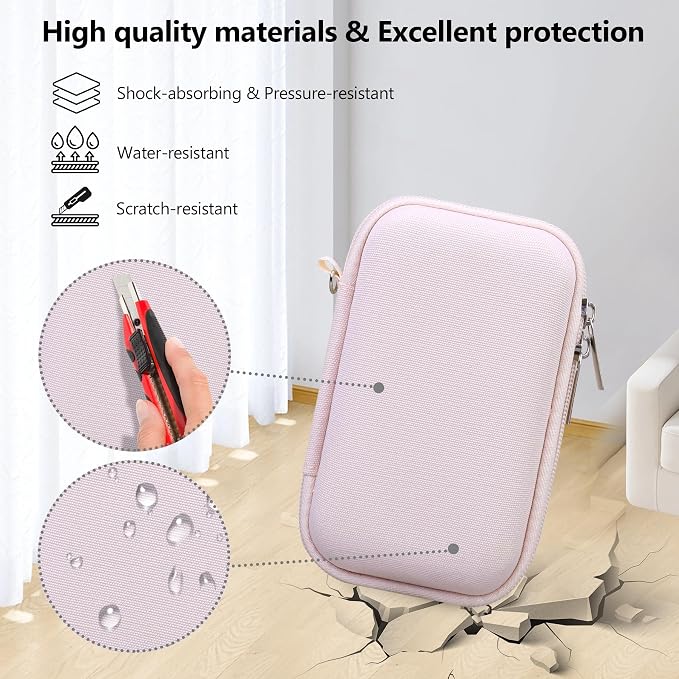 Carrying Case for Canon PowerShot SX740 HS, SX730 HS, Jelly Pink | SX720 HS, SX620 HS, G7 X Mark III, G7 X Mark II Digital Camera, Storage Holder Travel Bag with Mesh Pocket for Battery Pack - Image 6