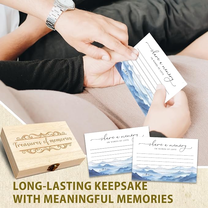 Share A Memory Card for Celebration Of Life - 50 Pcs Memorial Cards, Memory Box for Graduation Wedding, Funeral Keepsake for Celebration Of Life Decorations -A05 - Image 6