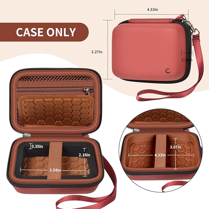 Comecase Digital Camera Case for Kodak PIXPRO FZ45 FZ55, Brown | Fits Cameras up to 4.33 x 3.07 x 2.3 in, Pre-Cut Foam, Elastic Strap&Hand Strap, Mesh Pocket for Accessories, Case Only - Image 5