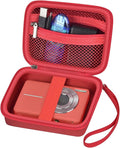 ALKOO Digital Camera Case for CAMKORY, Camera Pouch for KODAK Pixpro -Red | for Lecran/for VAHOIALD Point and Shoot Camera, Hard Carrying Case with Mesh Pocket, Compact for Vlogging, Travel and Storage by ALKOO