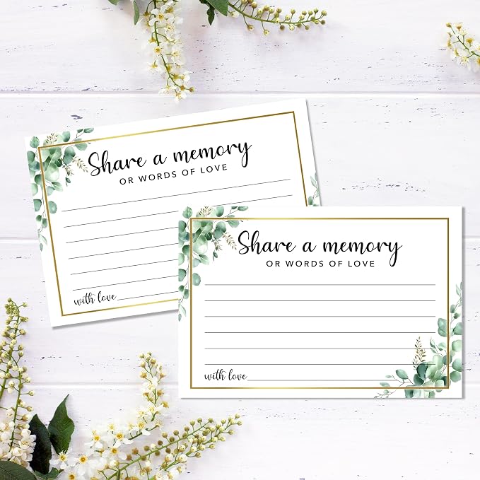 Share A Memory Cards for Celebration Of Life - Set of 50 Memorial Cards for Weddings, Anniversaries, Memorials, Funerals, Birthdays, Graduation, Retirement, Going Away -A06 - Image 5