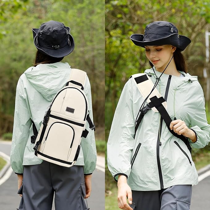 MOSISO Camera Sling Bag, DSLR/SLR/Mirrorless Camera Case Camera Backpack | Shockproof Photography Bag with Tripod Holder&Removable Modular Inserts Compatible with Canon/Nikon/Sony/Fuji, Beige - Image 6