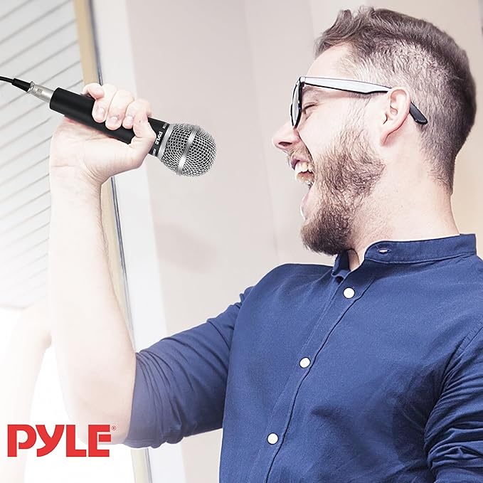 Pyle Professional Dynamic Microphone - 2-Pack Unidirectional Handheld Mic with Built-in Pop Filter, High Signal Output, 15 ft. XLR Audio Cable, Ideal for Stage, Karaoke & Studio Performances - Image 5