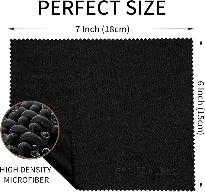 Eco-Fused Microfiber Cleaning Cloths - 40 Pack - (6 x 7 inches) for Cleaning Glasses, Spectacles, Camera Lenses, Tablets, Phones, Smartphones, Laptops, LCD Screens and Other Delicate Surfaces - Image 2