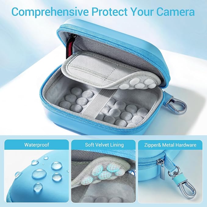 CoBak Carrying & Protective Case for Digital Camera,CAMKORY/Lecran/Duluvulu | for KODAK FZ55,FZ245,PIXPRO C1,WPZ2/Canon PowerShot ELPH 360/Sony DSCW800,DSCW830/Krlun/Lecnippy/Nsoela/VAHOIALD FHD 1080P - Image 4