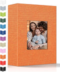 Artfeel Photo Album 4x6 with 100 Pockets,Slip-in Picture Albums,Linen Cover Memory Book with Front Window,White Page Vertical Photo Book for Wedding,Family,Anniversare,Baby,Vacation by Artfeel