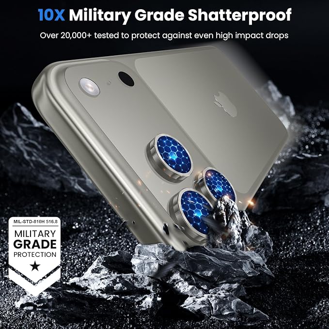 WSKEN for iPhone 17 Pro/iPhone 17 Pro Max Camera Lens Protector | Original Shooting Mode, Individual Metal Cover Film, Shatterproof HD Tempered Glass Camera Screen Protector, Grey - Image 5