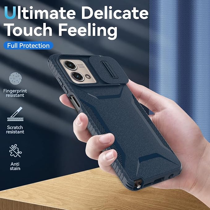 for Motorola G Stylus 5G 2023 Case with 1 HD Screen Protector & Slide Camera Cover [Military-Grade] Phone Case Heavy Duty Rugged Shockproof Protective Cover for Moto G Stylus 5G 2023(Blue) - Image 7