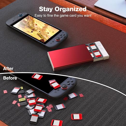 HEIYING Switch Game Case with 40 Precise Slots for Switch 2 / Micro SD Card | Portable Game Card Case, Metal Shell with Soft Silicone Lining, Precise Slots, Magnetic Closure for Easy Storage & Access - Image 5