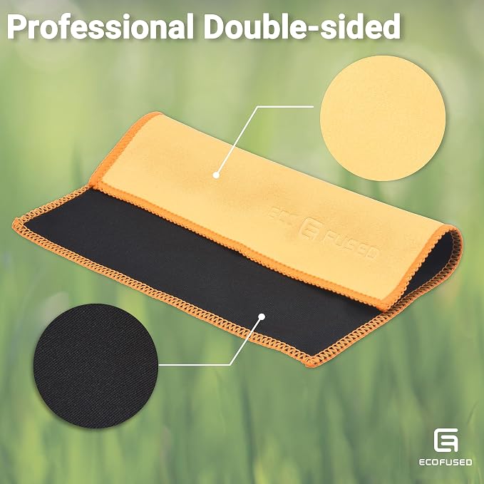 Eco-Fused Microfiber Cleaning Cloths Double-Sided - 5 Pack - 6.6 x 6.2 inch - Microfiber and Suede Cloth for Smartphones, LCD TV, Tablets, Laptop Screens, Camera Lenses (Yellow) - Image 9