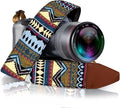 Art Tribute Camera Strap - Shoulder, Crossbody & Neck Camera Strap for Photographers, Fits All Cameras, Canon Nikon Sony Fujifilm, Padded Strap W/Quick Release, Embroidered Cotton & Leather Ends by ArtTribute