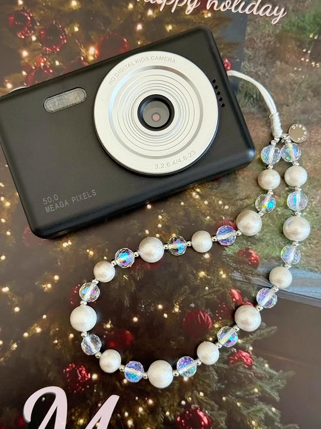 Drawwind Phone Charm Strap Cute Wrist Straps Cell Phone Charm String Y2K Aesthetic Lanyard Wristlet Chain for Case Camera AirPods Bags Keychains (Cotton Pearls) - Image 4