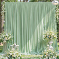 10x10 Sage Green Backdrop Curtain for Parties Wrinkle Free Dark Green Photo Curtains Backdrop Drapes Fabric Decoration for Baby Shower Birthday Party Photography 5ft x 10ft,2 Panels by Tao-GePartyDecorations