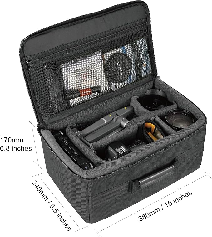 VANGUARD Divider Bag 37 Customizeable Compact Insert/Protection Bag for DSLR Camera, Lenses, Accessories. 11 Liter Capacity - Image 2