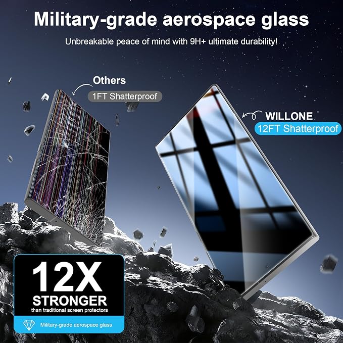 V-PORYADKU 2+2 Pack for Samsung Galaxy Note 20 Ultra Screen Protector | Camera Lens Protector, 9H Tempered Glass, Anti-Scratch, Fingerprint Unlock, HD Clear, Case Friendly - Image 3