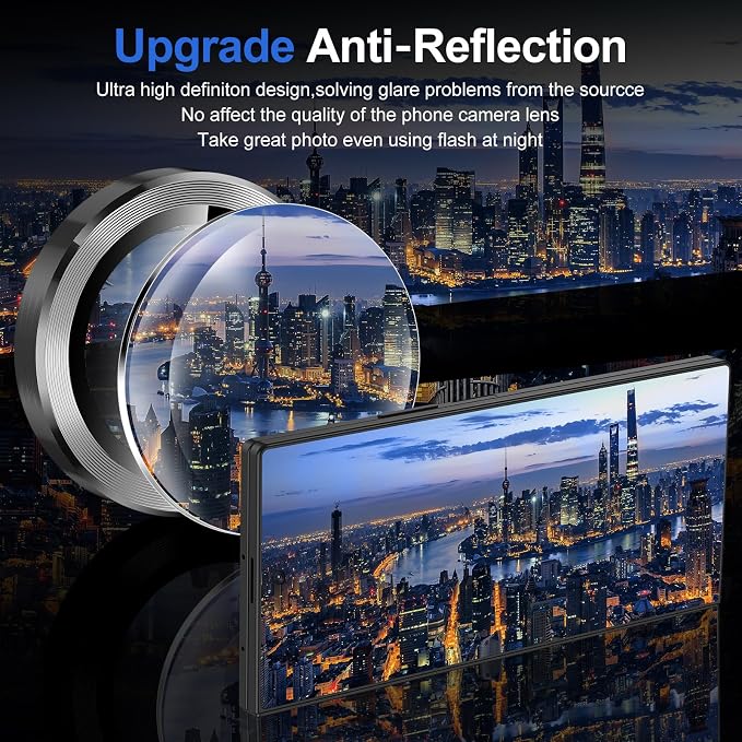 for Samsung Galaxy Z Fold 7 Camera Lens Protector, Individual Metal Ring Tempered Glass Lens Cover, [Strong Adsorption] Scratch Resistant Ultra-Thin HD Clear Lens Cover, 1 Set-Black - Image 4