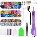 Epesl Bedazzler Kit with Rhinestones, Hot Fixed Gems Craft Applicator - Diamond Painting Pen, Wax Pencil, Tweezers, Tray, Cleaning Brush, Picker Rhinestones Crystals for DIY Clothes Shoes by EPESL