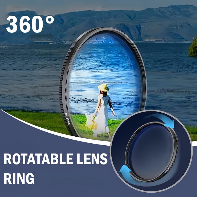 2-in-1 Magnetic CPL & Star Filter Lens, New Magnetic Cellphone Lens 52mm Universal Phone Lens CPL Polarizer Filter, Magnetic Lens Filter for Phones Improve Shooting Effects (Star Filter Lens 1Pcs) - Image 3
