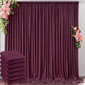 30 ft x 10 ft Wrinkle Free Maroon Backdrop Curtain for Parties, Polyester Burgundy Photo Backdrop Drapes 6 Panels 5x10ft for Baby Shower Wedding Birthday Party Engagement Ceremony Decoration by Outpain