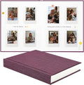 Instax Mini Photo Album with Writing Space, Linen Cover, Purple | Compatible with 2x3 inch & Polaroid Pictures, 112 Recessed Clear Pockets, Wedding Guest Book and Family Memories by Unknown