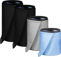 Eco-Fused Camera Lens Pouches - Microfiber Lens Cloth Bag - 4 Pack - Soft Camera Wraps for Multi-Sized Lenses and Accessories - Camera Bag Inserts - Home Travel Photography (Black/Gray/Blue) by Eco-Fused