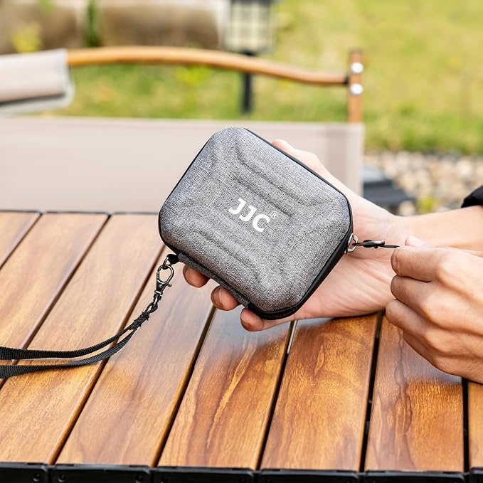 JJC Hard Lens Filter Pouch Case for 10 Circular ND UV CPL Filter up to 67mm | Photography Filter Wallet Holds up to 10 Filters, Water-Resistant EVA Exterior with Zipper Closure, Includes Wrist Lanyard - Image 7