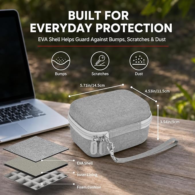 Comecase USB Flash Drive Case, Holds 26 USB Drives and 4 SD Cards | Pre-Cut Foam Fits Mixed USB Drives; EVA Shell, Holds 26 USB & 4 SD Cards, Compact, Grey, Small, Case Only - Image 4