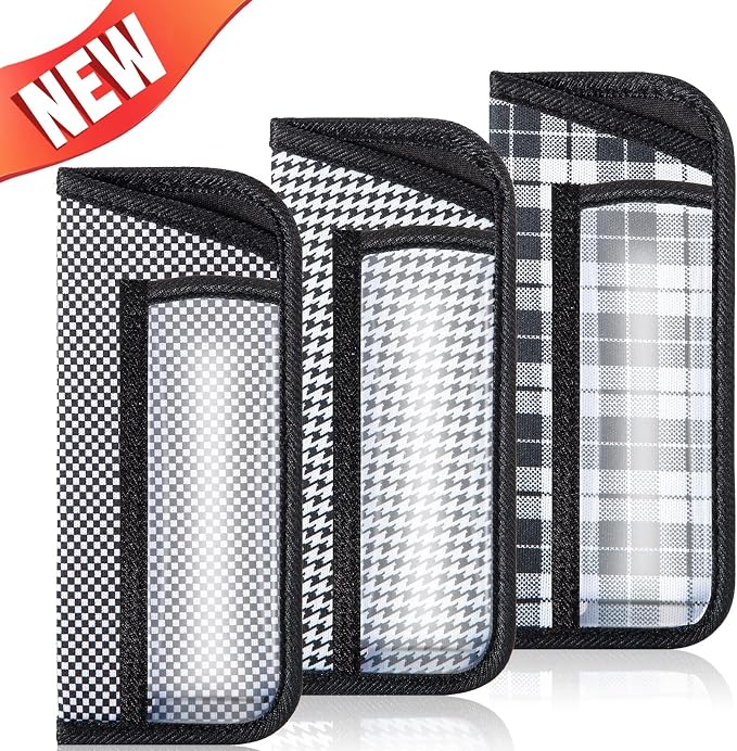 TRIUMPH VISION 3 Pack Reading Glasses Pouch Soft Case Eyeglass Sleeve Slim | Alternative to Bulky Case in bag, Lightweight Lined Padded Protect Optical lens Slip in, Cute Pattern Portable for Daily Use - Image 8