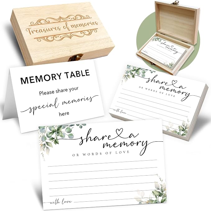 Share A Memory Card for Celebration Of Life - 50 Pcs Memorial Cards, Memory Box for Graduation Wedding, Funeral Keepsake for Celebration Of Life Decorations -A01 by BHTPNG
