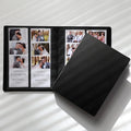 Photo Booth Photo Album - For Wedding or Party- Holds 120 Photobooth 2x6 Photo Strips - Slide In (BLACK ON BLACK) by SMILEWAVE