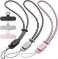 SURPHY 3 Pack Phone Wrist Strap, Phone Lanyard with Cellphone Tether Tab | Phone Strap Charm, Camera Wrist Strap with 2-Color Braided, Phone Wristlet, Wrist Lanyard for Case by SURPHY