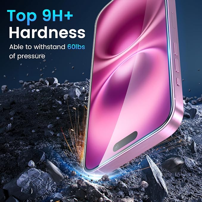 Fotbor for 3Pack iPhone 16 Screen Protector with 3Pack Camera Lens Protector, 9H+ Tempered Glass Easy Installation Kit, Case Friendly iPhone 16 - Image 2